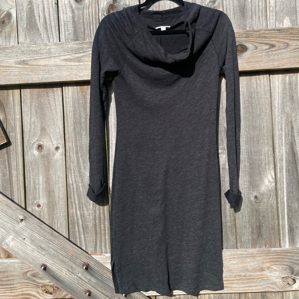 James Perse Charcoal Midi Cowl Neck Dress Size 1 / Small